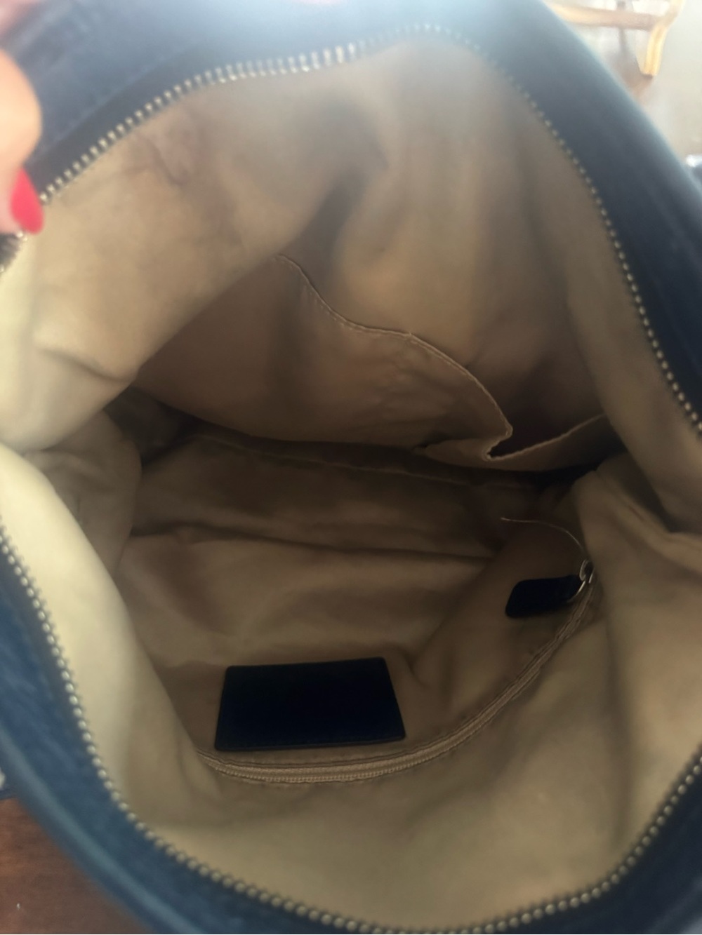 Coach Navy Leather Crossbody Bag with Front Zip - Picture 8 of 11